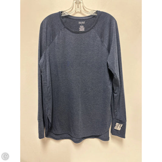 Athletic Top Long Sleeve Crewneck By Tek Gear In Blue, Size: L