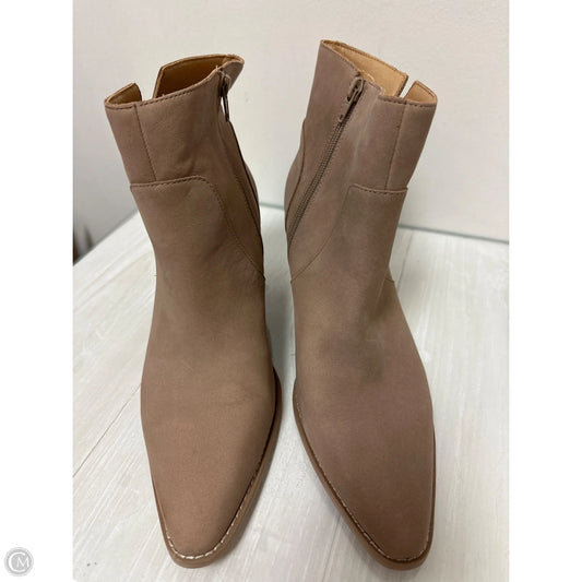 Boots Ankle Heels By Crown Vintage In Tan, Size: 11