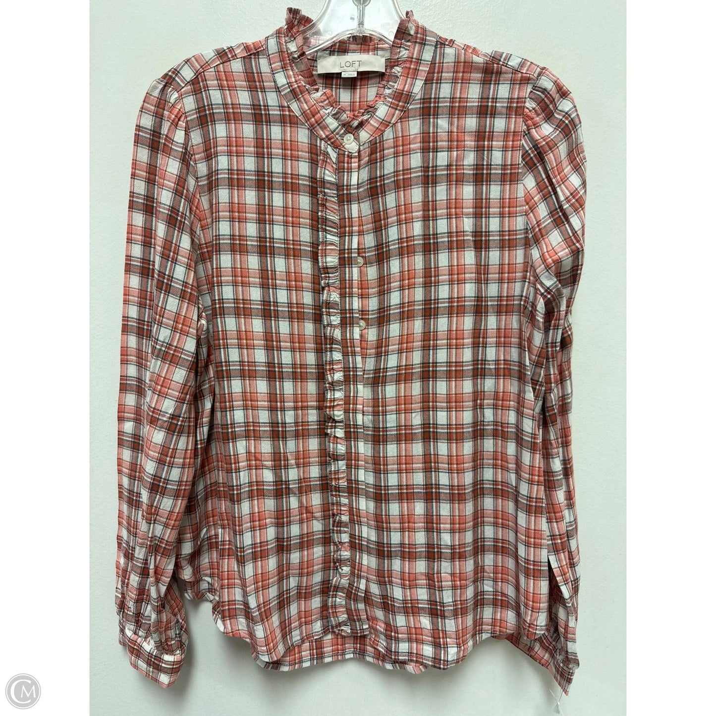 Blouse Long Sleeve By Loft In Orange, Size: M