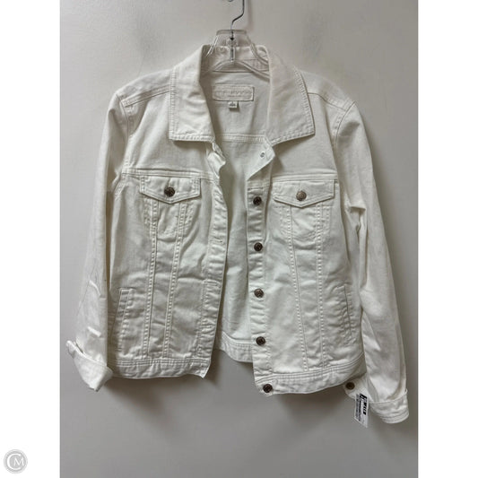 Jacket Denim By Maurices In White, Size: L