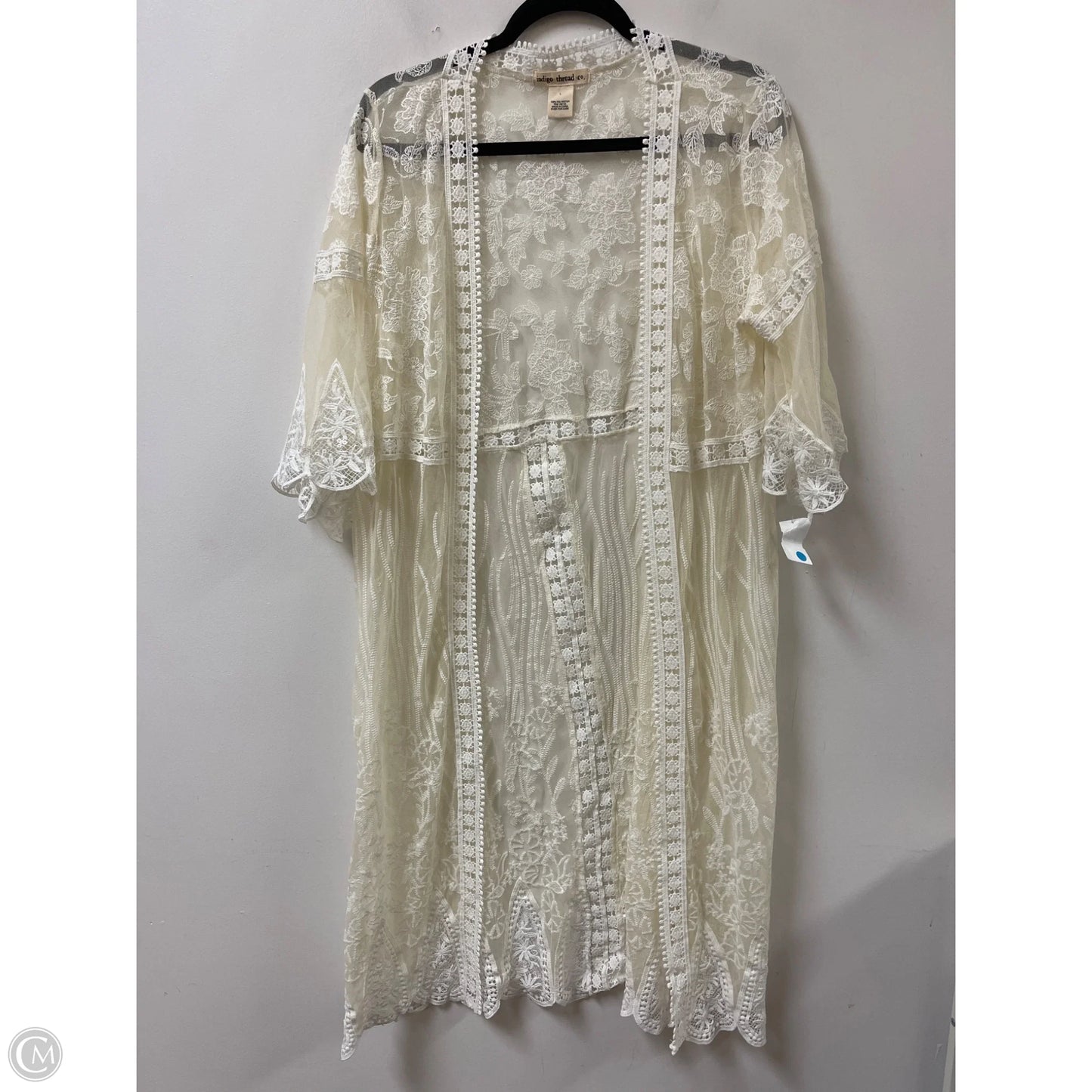 Kimono By Indigo Thread In Cream, Size: L
