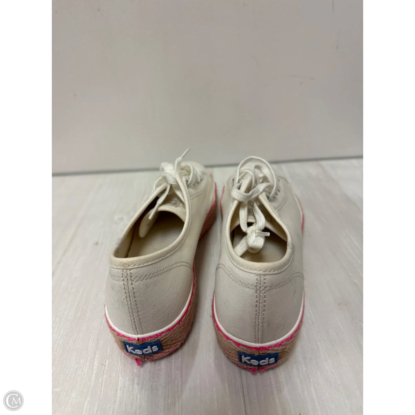 Shoes Flats By Keds In Pink & White, Size: 8