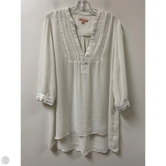Tunic Long Sleeve By Gibson And Latimer In White, Size: L