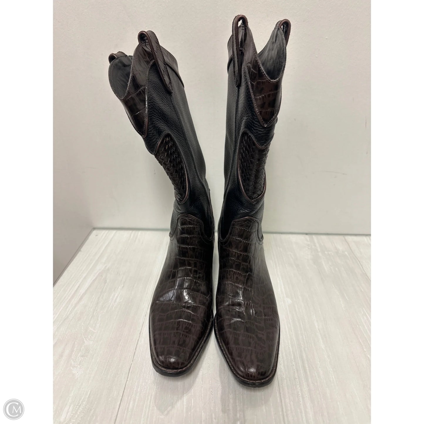 Boots Leather By Brighton In Brown, Size: 7.5