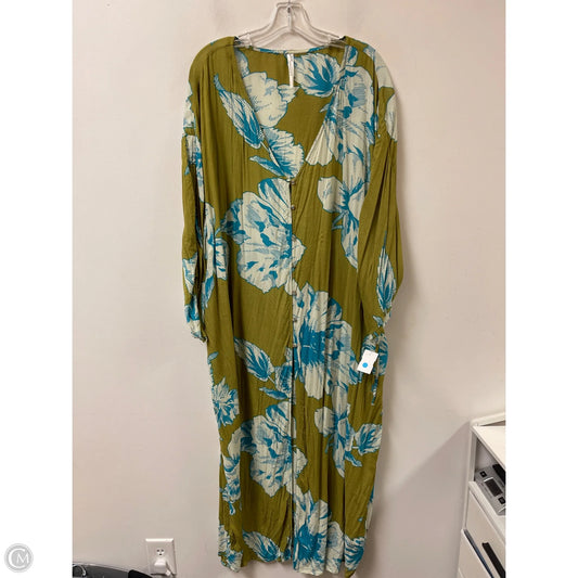 Dress Casual Maxi By Anthropologie In Blue & Green, Size: Xs