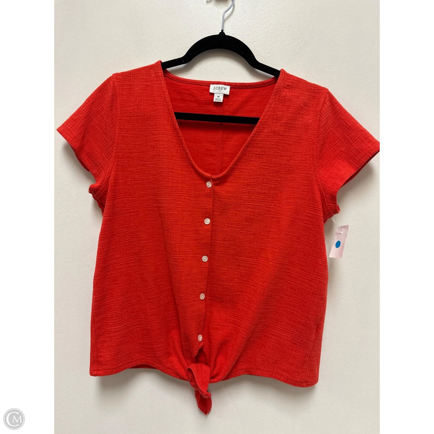 Blouse Short Sleeve By J. Crew In Orange, Size: M