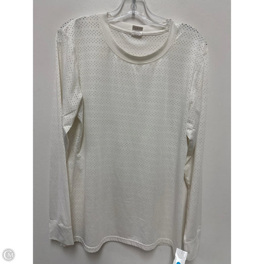Athletic Top Long Sleeve Crewneck By Zyia In White, Size: Xl