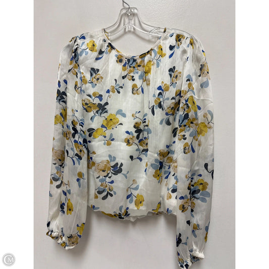 Top Long Sleeve By Ann Taylor In Floral Print, Size: M