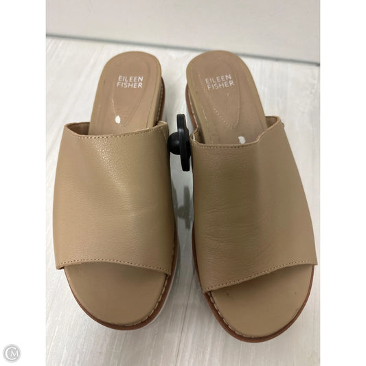 Shoes Heels Platform By Eileen Fisher In Cream, Size: 6.5