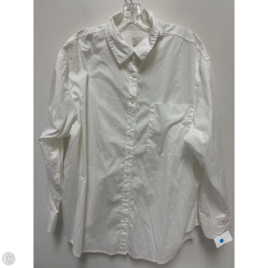 Blouse Long Sleeve By A New Day In White, Size: 1x