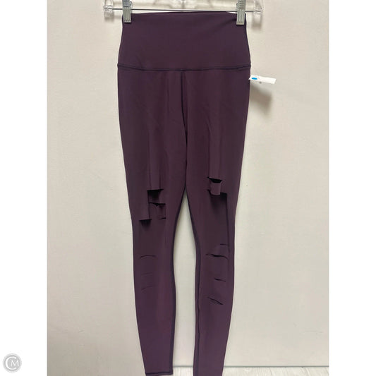 Athletic Leggings By Alo In Purple, Size: Xs