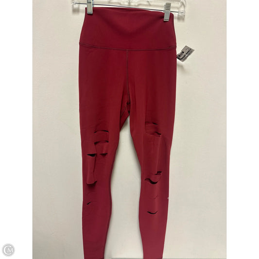 Athletic Leggings By Alo In Red, Size: Xs