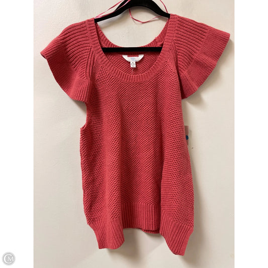 Top Short Sleeve By Time And Tru In Coral, Size: M