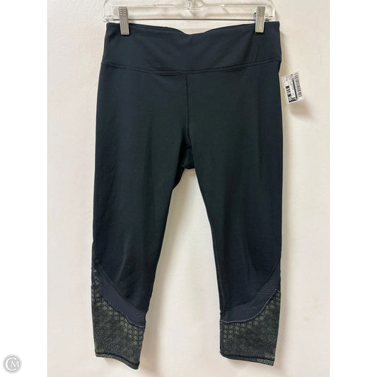 Athletic Leggings By Gaiam In Black & Green, Size: 8