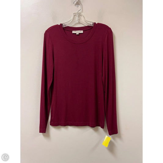 Top Long Sleeve By Loft In Red, Size: L