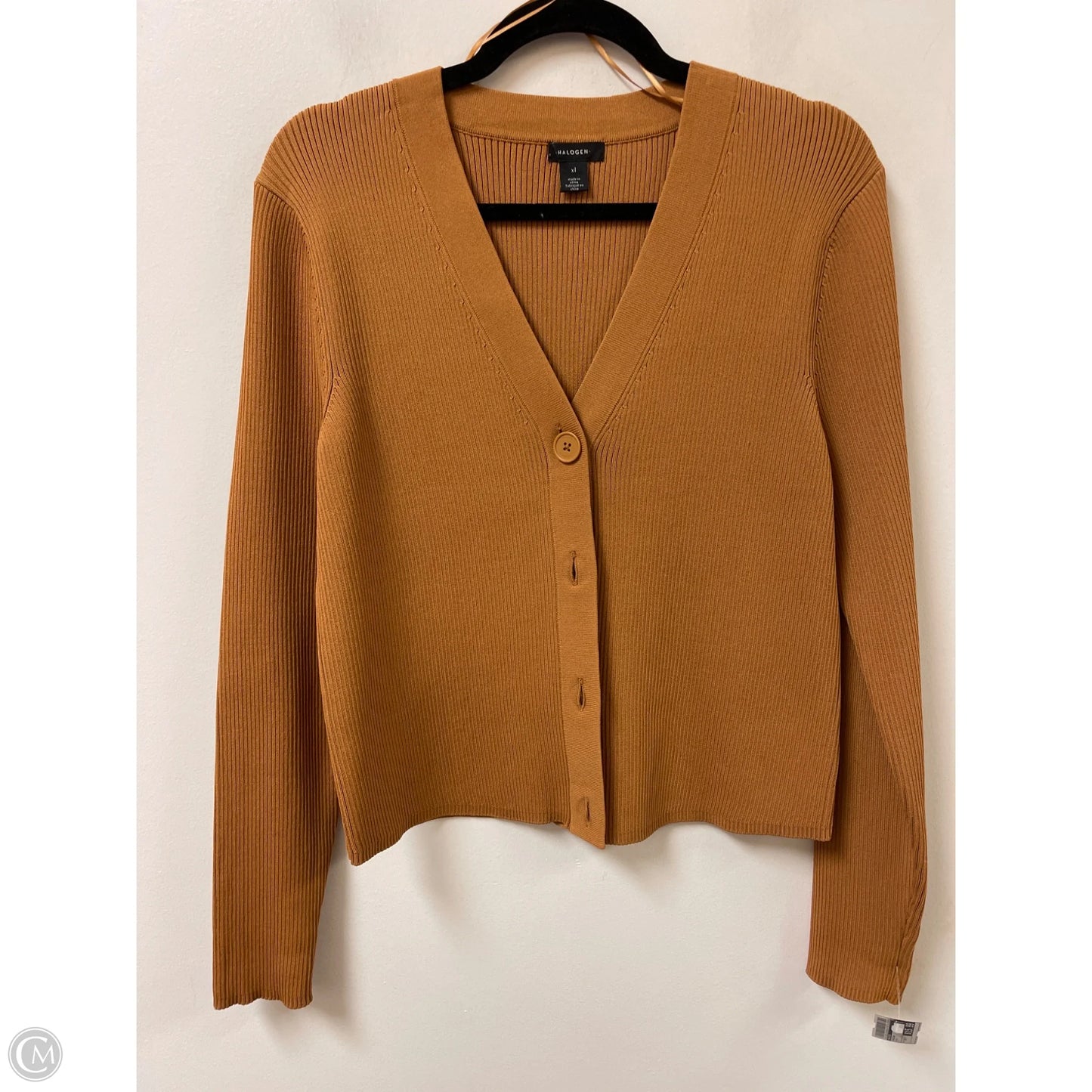 Cardigan By Halogen In Brown, Size: 1x