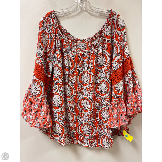 Top Long Sleeve By Crown And Ivy In Orange, Size: L