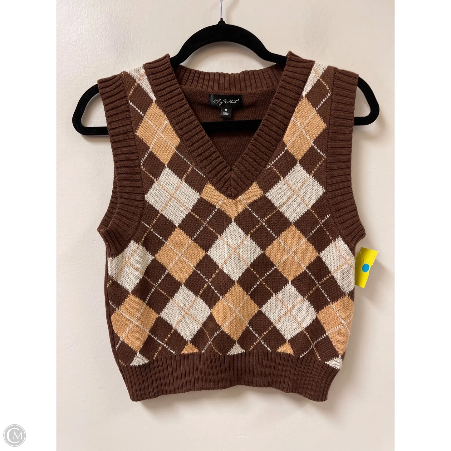 Vest Sweater By Say What In Brown, Size: M