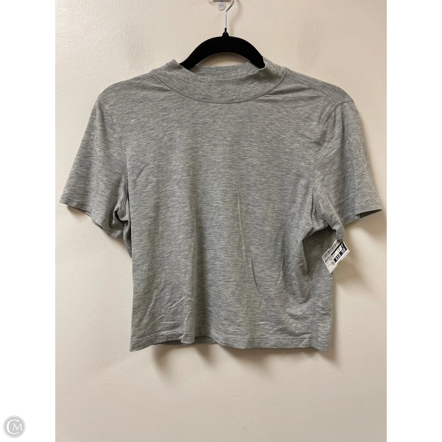 Athletic Top Short Sleeve By Lululemon In Grey, Size: S