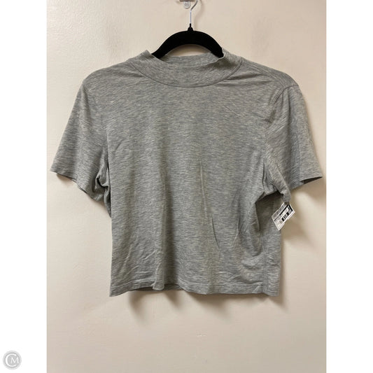Athletic Top Short Sleeve By Lululemon In Grey, Size: S