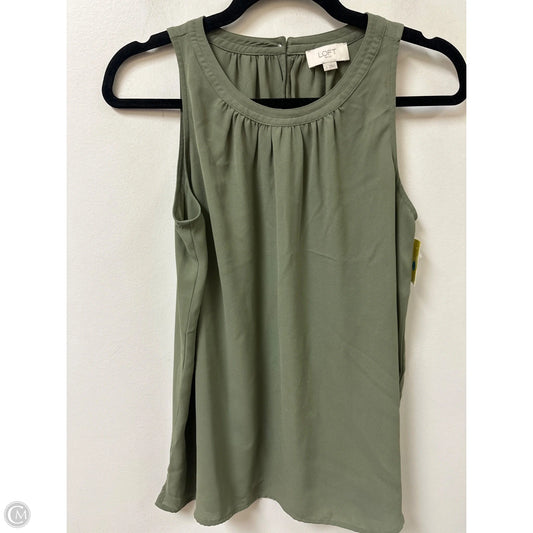 Top Sleeveless By Loft In Green, Size: S