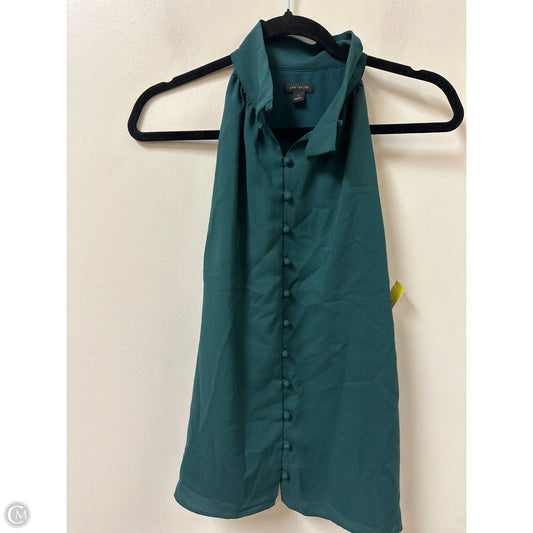 Top Sleeveless By Ann Taylor In Green, Size: S