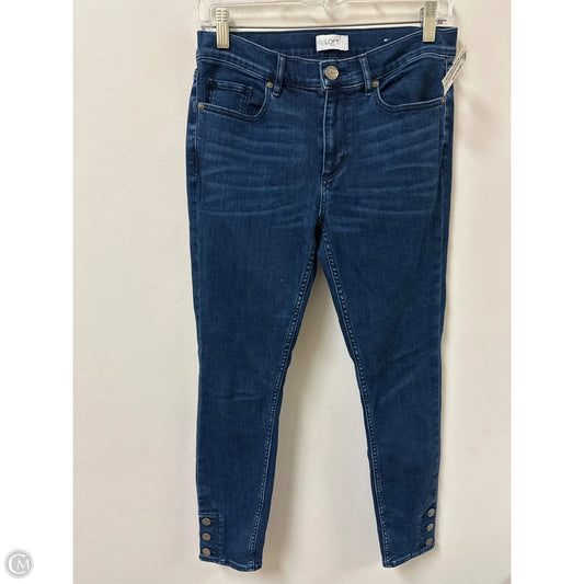 Jeans Skinny By Loft In Blue Denim, Size: 6