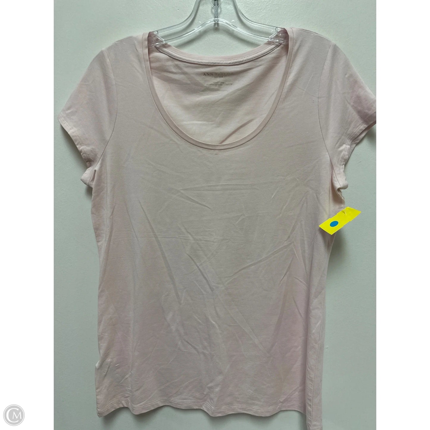 Top Short Sleeve By Ann Taylor In Pink, Size: L