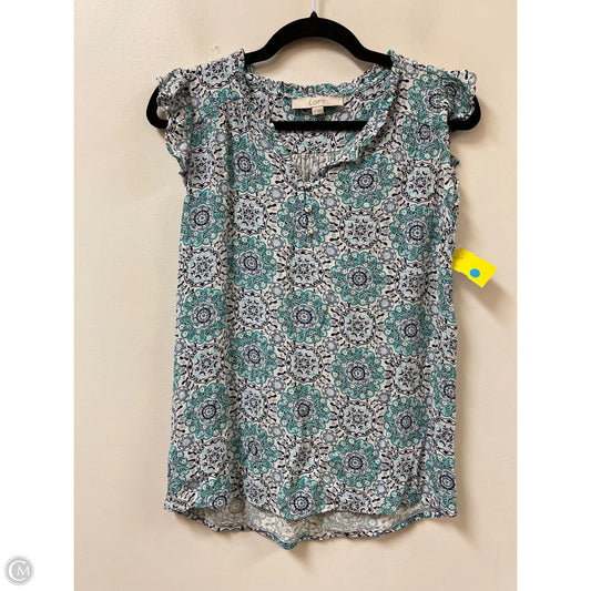 Top Sleeveless By Loft In Blue, Size: S
