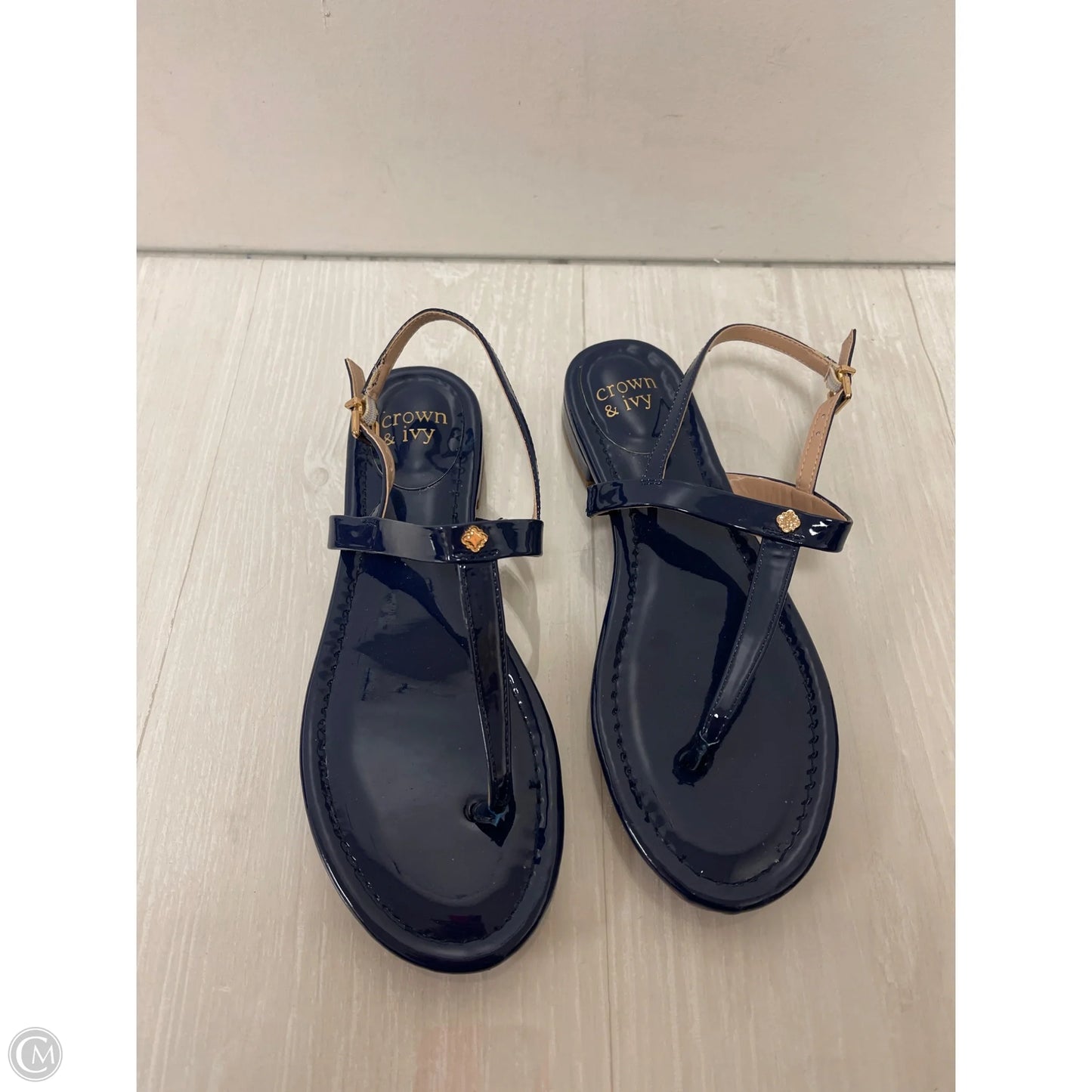 Sandals Flats By Crown And Ivy In Blue, Size: 7