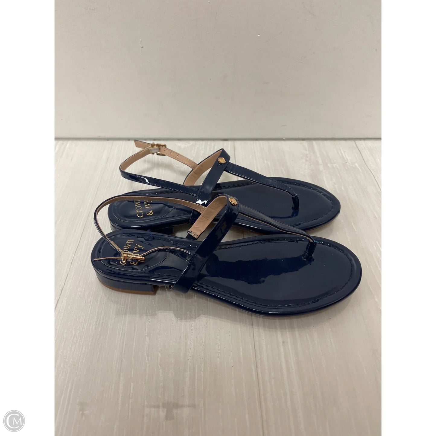 Sandals Flats By Crown And Ivy In Blue, Size: 7