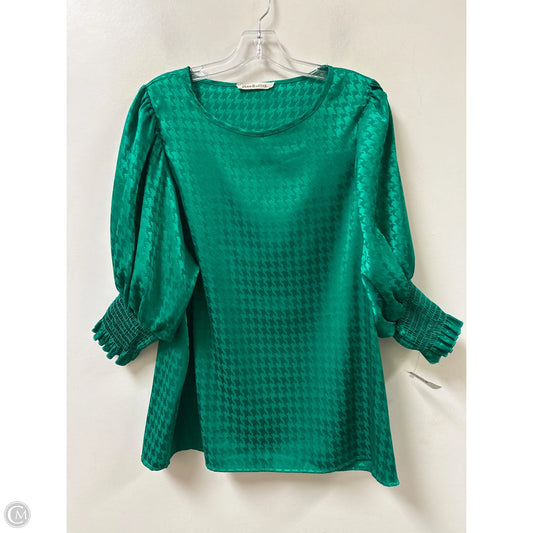 Top Long Sleeve By Vine & Love In Green, Size: L