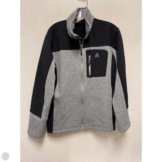 Athletic Jacket By Reebok In Black & Grey, Size: Xl
