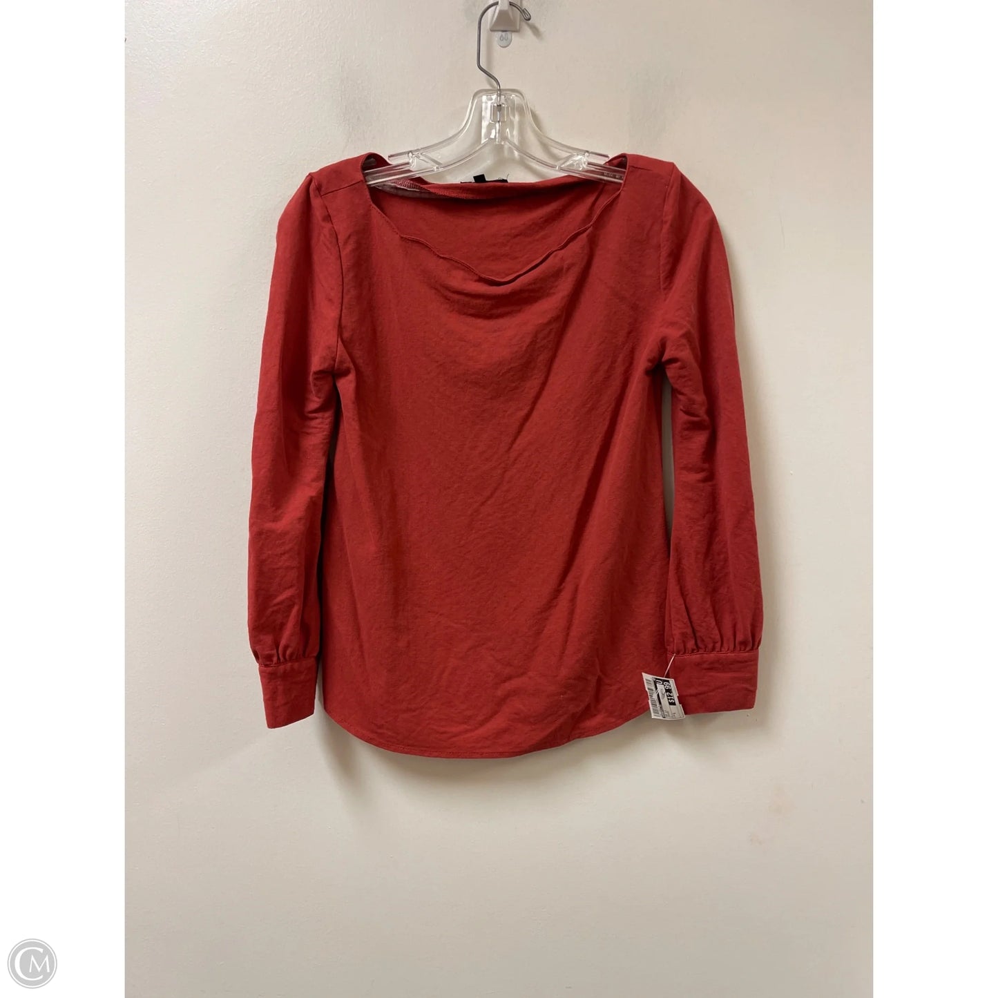 Top Long Sleeve By Amaryllis In Orange, Size: S