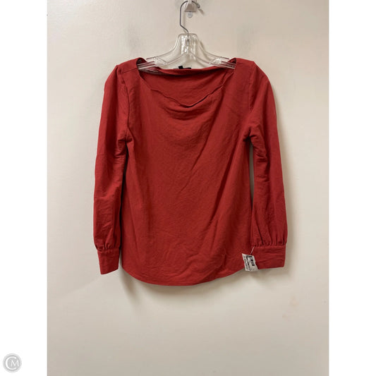 Top Long Sleeve By Amaryllis In Orange, Size: S