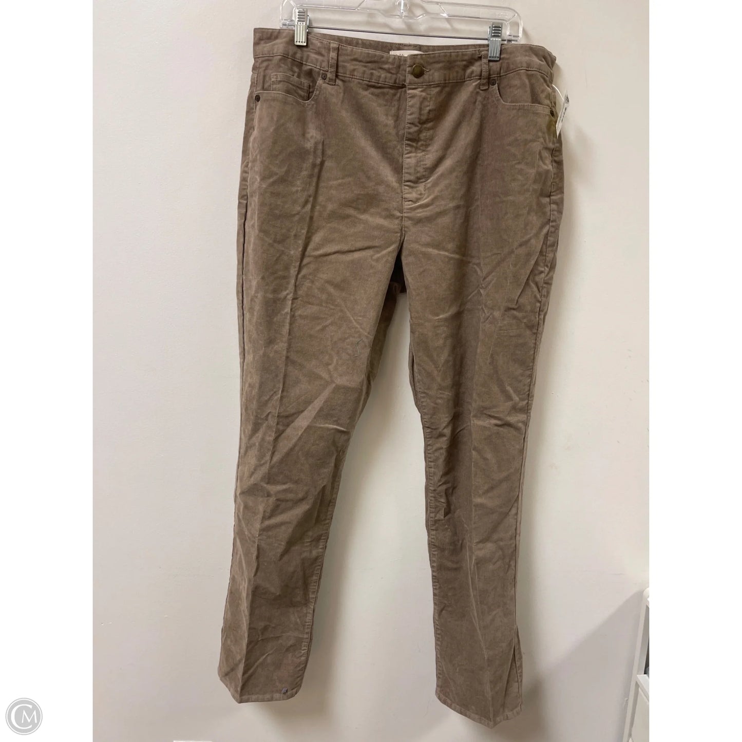 Pants Corduroy By Coldwater Creek In Brown, Size: 16
