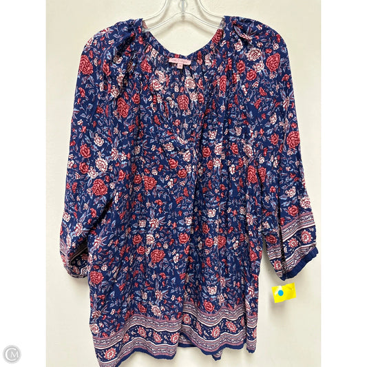 Top Long Sleeve By Clothes Mentor In Floral Print, Size: 2x