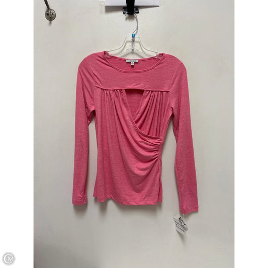 Top Long Sleeve By White Birch In Pink, Size: S