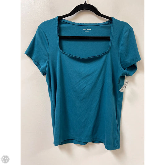 Top Short Sleeve By Old Navy In Teal, Size: Xl