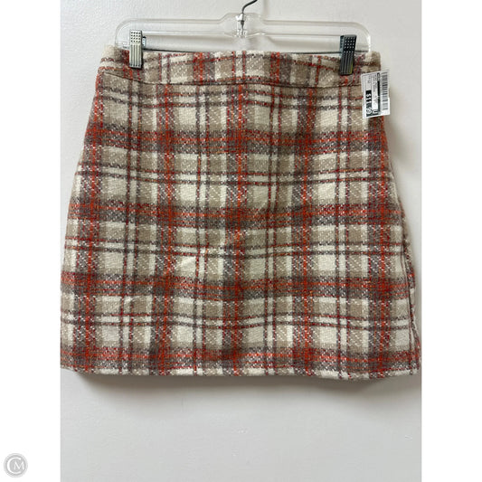 Skirt Midi By Aura In Cream & Orange, Size: 12