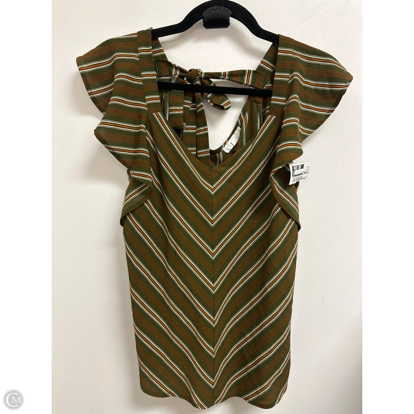 Top Sleeveless By E&m In Green, Size: M