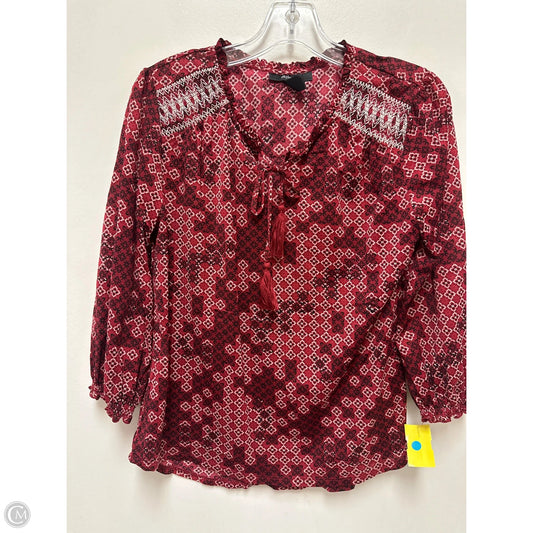 Top Long Sleeve By Style And Co Collection Women In Red, Size: M