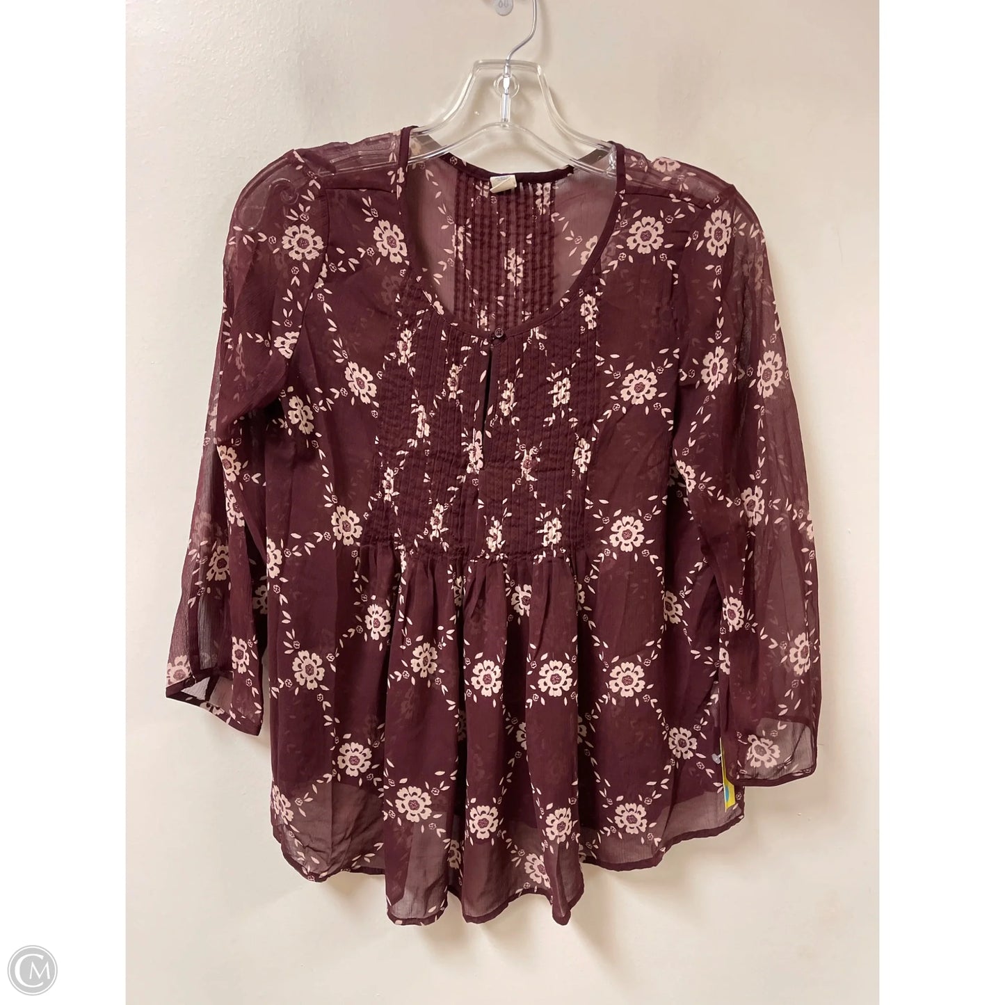 Top Long Sleeve By Old Navy In Red, Size: Xs
