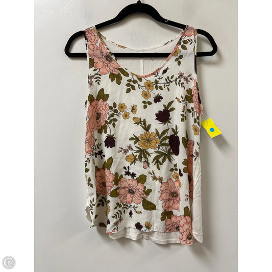 Top Sleeveless By Loft In Floral Print, Size: Sp