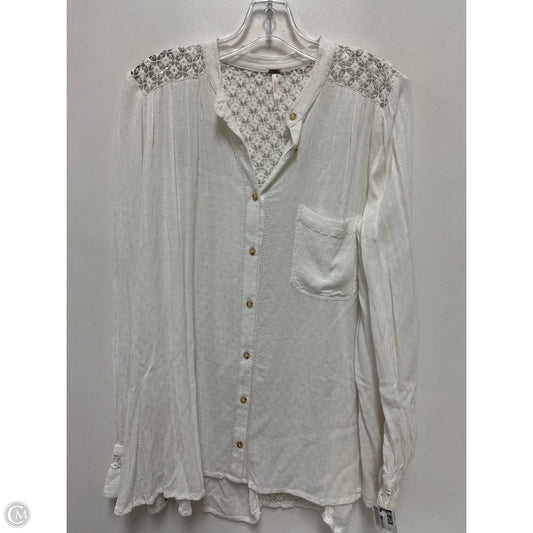 Tunic Long Sleeve By Free People In White, Size: M