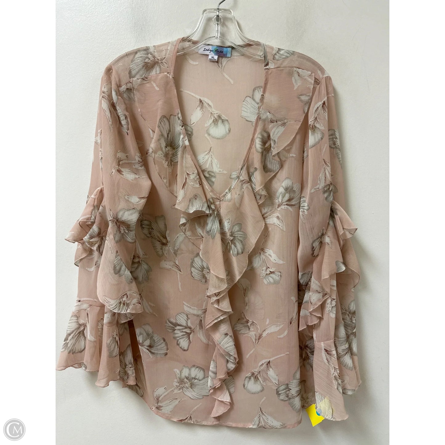 Top Long Sleeve By Indigo Rose In Pink, Size: Xl