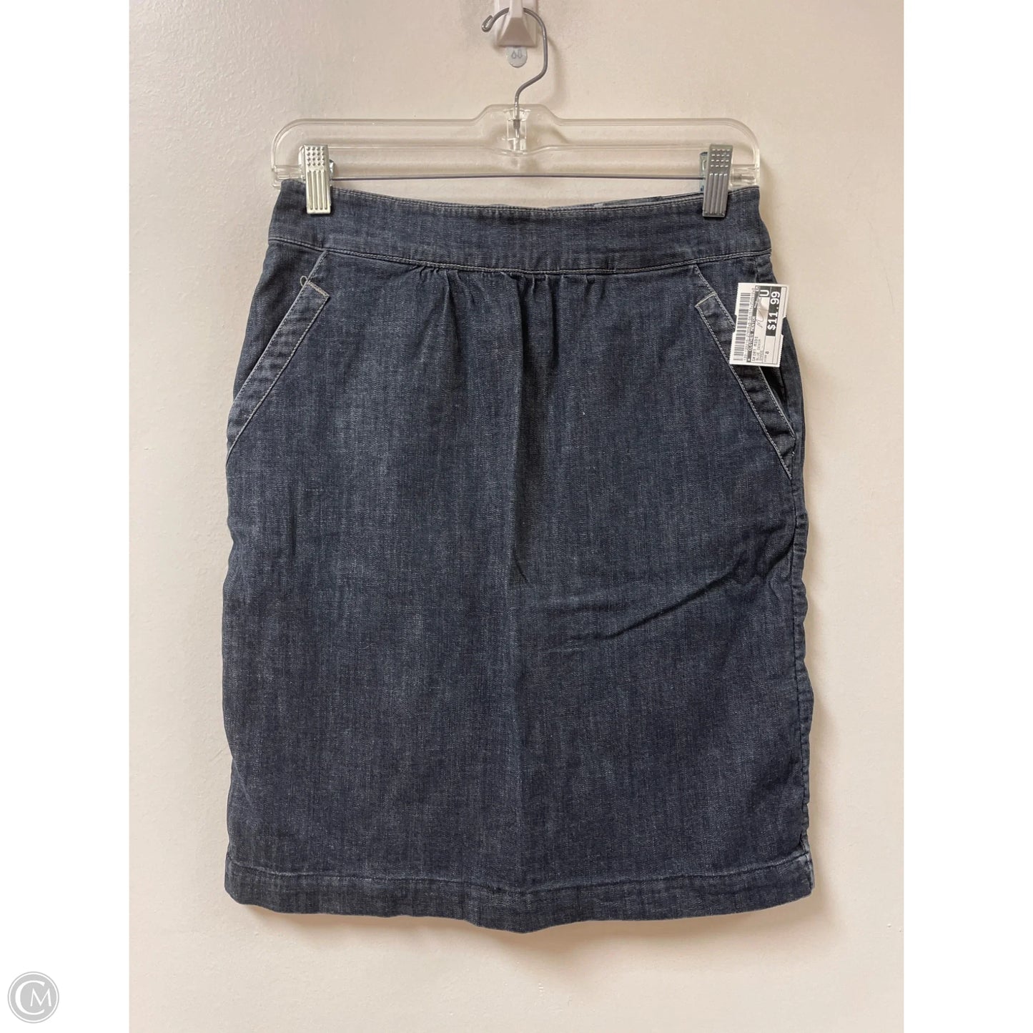 Skirt Midi By Clothes Mentor In Blue Denim, Size: 8