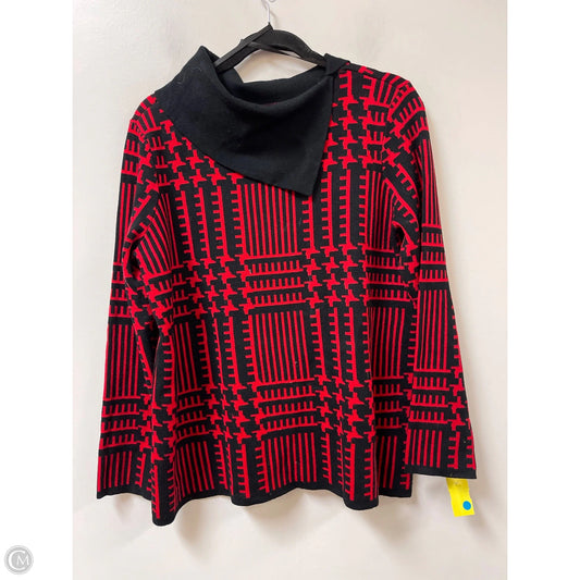 Sweater By Investments In Black & Red, Size: Lp