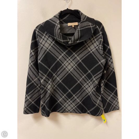 Sweater By Jones New York In Black & Grey, Size: L