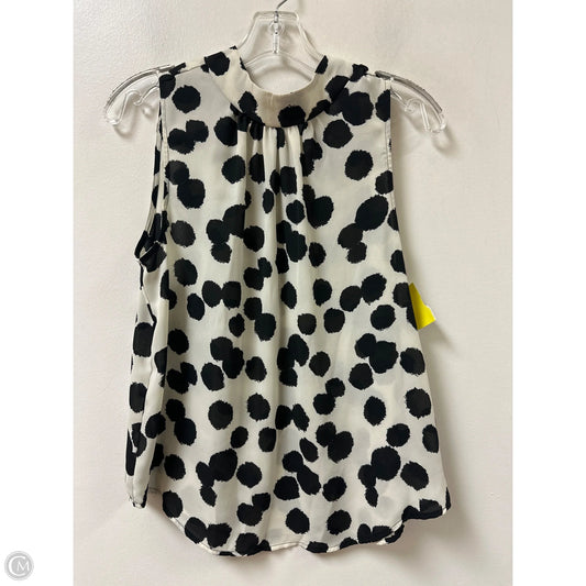Top Sleeveless By Who What Wear In Polkadot Pattern, Size: M